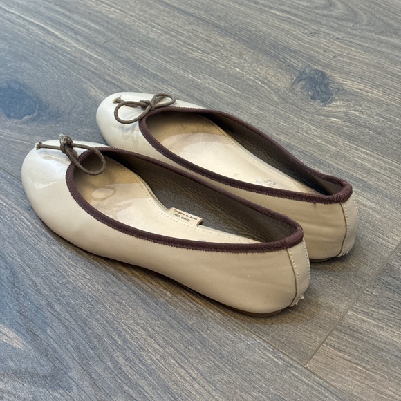 Japanese Leather Bow Ballerinas Woman Bow Knot Loafer Shoes Apricot Size US 6 - Picture 15 of 17